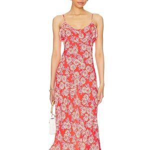 Revolve Floral Red and White Women's Dress
